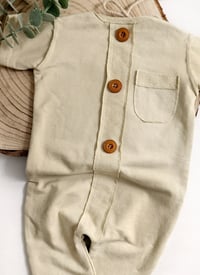 Image 3 of Photoshooting romper Lorenzo | sleeves | cold beige | sitter boys | 12 months