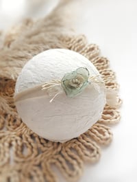 Image 3 of Photo prop | Newborn headband for photoshoot | beige and sage