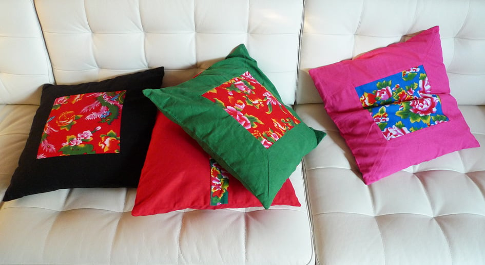 Image of folk art throw pillow cases - 2