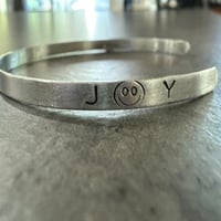 Image 1 of Joy Outside, Hope Inside Metal Cuff Bracelet
