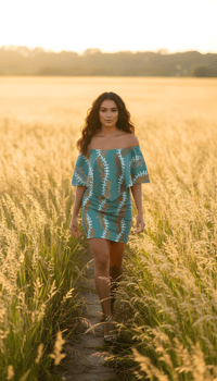 Image 1 of Women's Off Shoulder Mini Puakenikeni wrapped in Maile