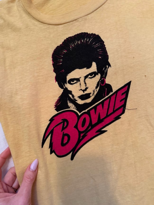 1970s David Bowie Diamond Dogs tour concert t shirt tee vintage