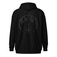 Image of logo zip hoodie black on black