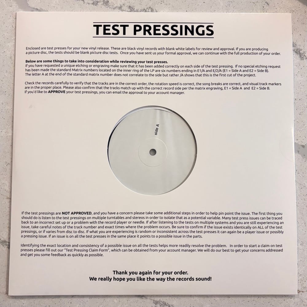 Shades Of Sorrow Vol. Four Test Pressing copy