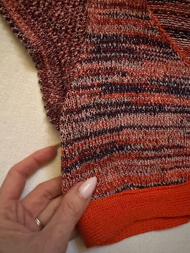 early 1970s space dyed knit flutter sleeve crop top