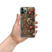 Image 4 of Boho Nature Cottagecore Inspired Hedgehogs Among Mushrooms Clear Case for iPhone®