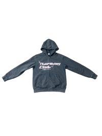 Image 3 of GREY/PINK STONEWASH HOODIE