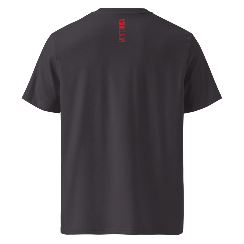 Monte Rosa T-shirt in Cotone Organico Unisex Antracite / red PULSE