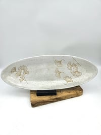 Image 1 of White and Tan Ginko Platter