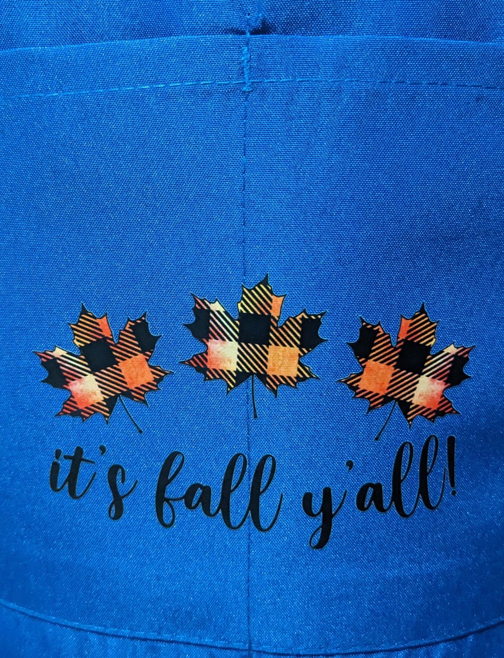 Image of Turkey Love Fall Apron (blue)