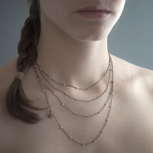 Image of Sautoir 1m90 Blue Metal