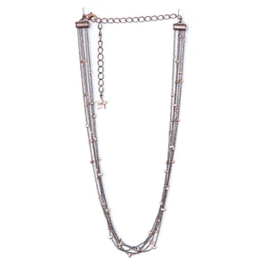 Image of Collier 5 rangs Blue Metal