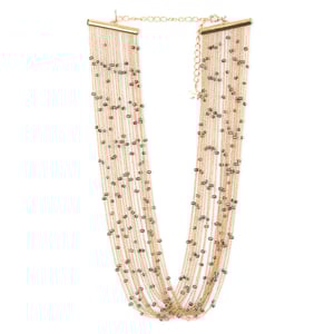 Image of Collier 20 rangs Blue Metal