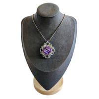 Image 3 of XL Purple Reign Capture Crystal Pendant 