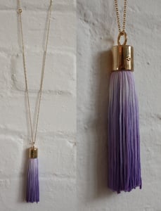 Image of SMALL DIP DYED TASSEL NECKLACE