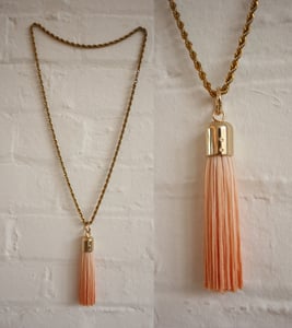 Image of LARGE DIP DYED TASSEL NECKLACE