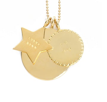 Image of 14kt The Moon, The Sun, and Lucky Star