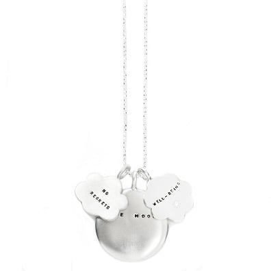 Image of Silver The Moon, Well-Being, and No Regrets Necklace
