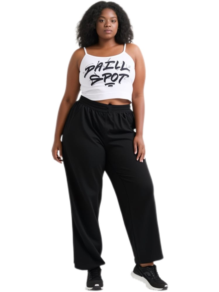 Da ILL Spot x FREE2EXPRESS Sleeveless Soft Cotton Spaghetti Strap Crop Tanks