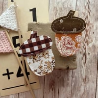Image 2 of “Acorns” Quilted Clothes Pin Clip