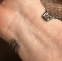 Image 7 of Vintage Petrified Wood and Rope cuff