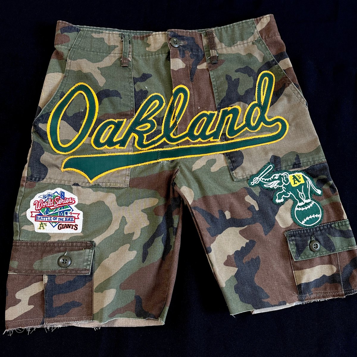 Image of Oakland Athletics A's MLB Camo Shorts