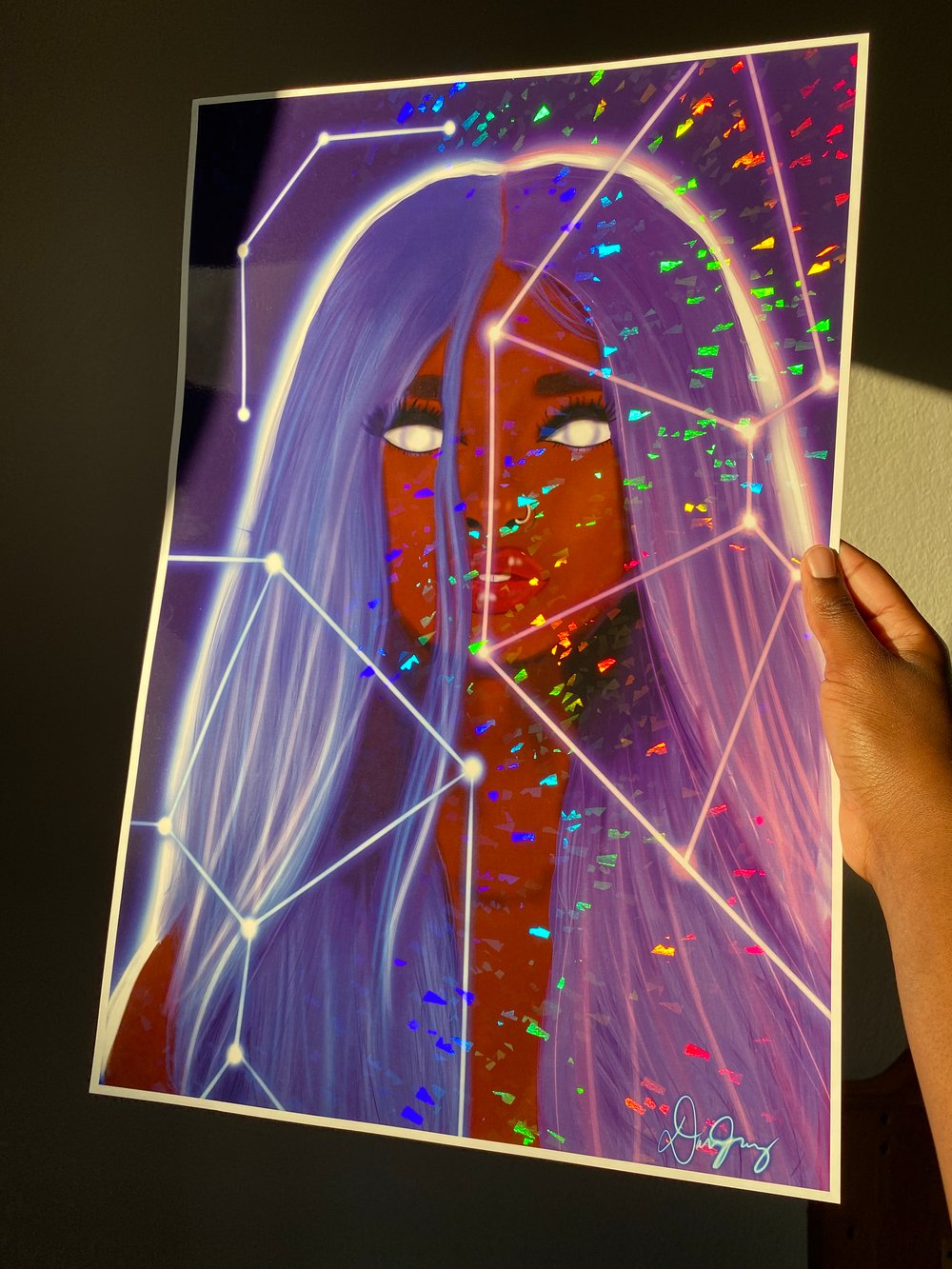 Image of Cypher Purple-Holographic Print