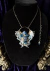 Blue Amethyst Bisected Mink Skull - Necklace