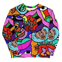 Image 2 of SHEEFY "COLLEGE DOODLE" ALL OVER CREWNECK