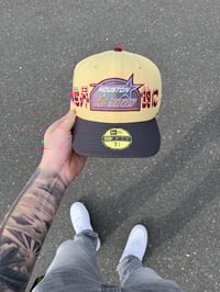 Image 1 of BURGUNDY BRIM MULTI TONE  HOUSTON ASTROS CUSTOM FITTED CAP