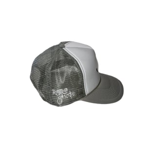 Image of Ghost Trucker Hat in Grey/White