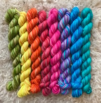 Image 4 of Hand Dyed 8ply Merino Wool Rainbow Selection 