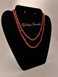 Image 2 of 16” orange chip coral necklace 
