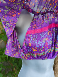 Image 5 of Gypsy top purple flowers 