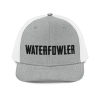 Image 4 of WATERFOWLER - Branded Black Richardson 112 Snapback Trucker Cap By OWG