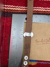 Image 4 of Leather & Turquoise bracelet