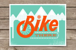 Image of Bike There - Artcrank Denver 2012 Screen Printed Bike Poster