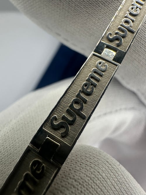 Image of Supreme X Jacob and Co Sterling 925 Silver Boxlogo Bracelet (L/XL)