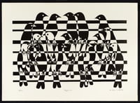 "Pajaros" - Birds on a Wire Lithograph