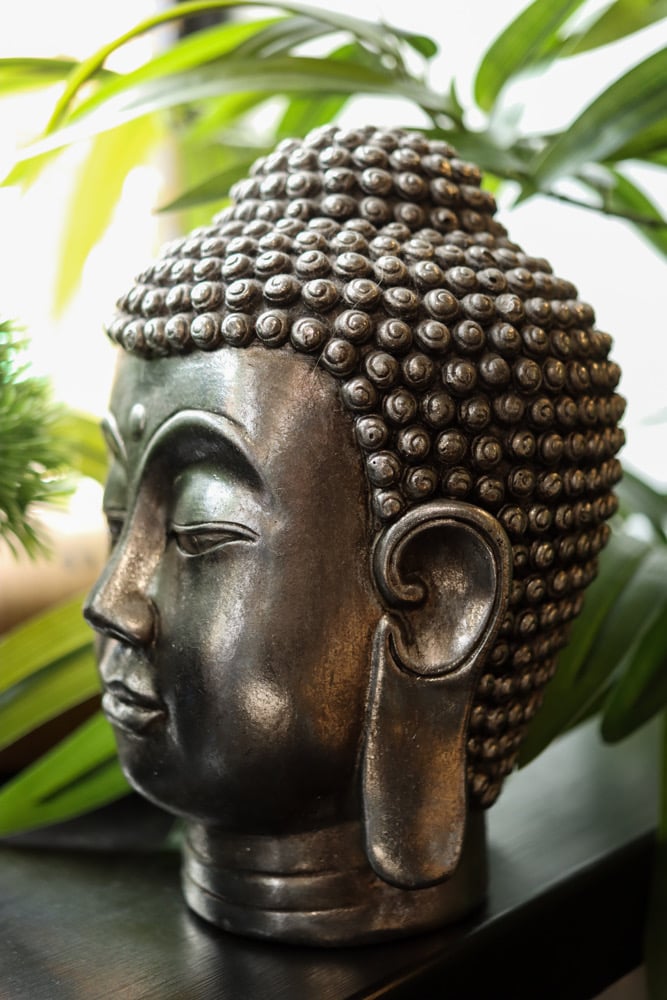 Silver Buddha Head