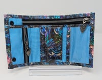 Image 1 of Handmade Holographic Dragon Trifold Wallet - Silver Hardware