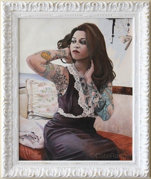 Image of Chantal in Vintage Pucci Framed Original Painting 