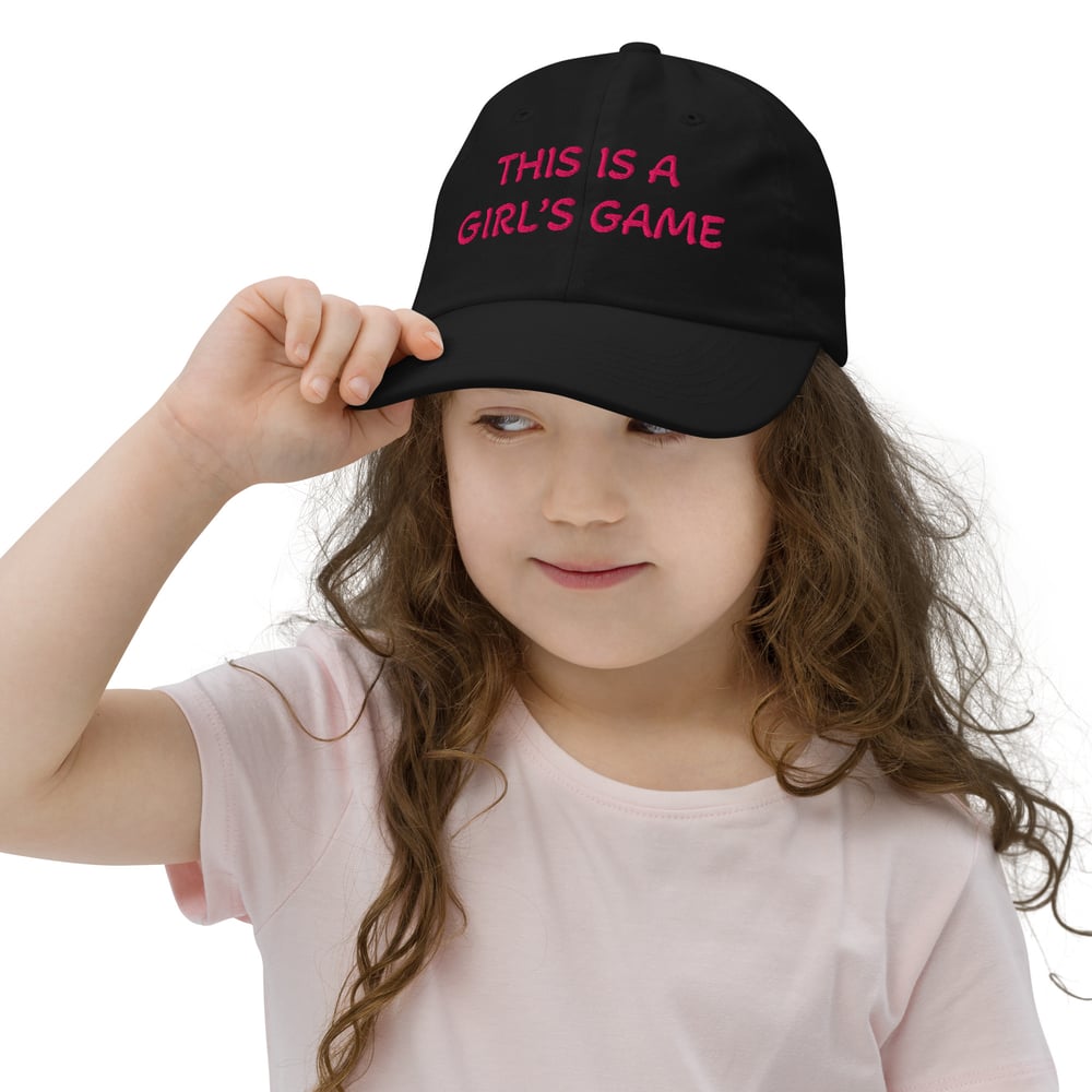Image of Youth This is a Girl's Game pink letters