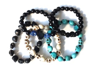 Image of skull bead bracelets