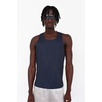 Image 1 of ANM260016 POPLIN SHIRT VEST NAVY BLUE