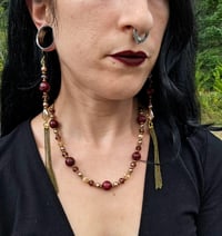 Image 5 of Aggie Maroon Jade Necklace 