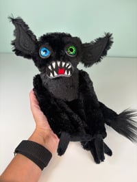 Image 4 of Weighted Mean Looking Minky Monster w/ Glass Eyes