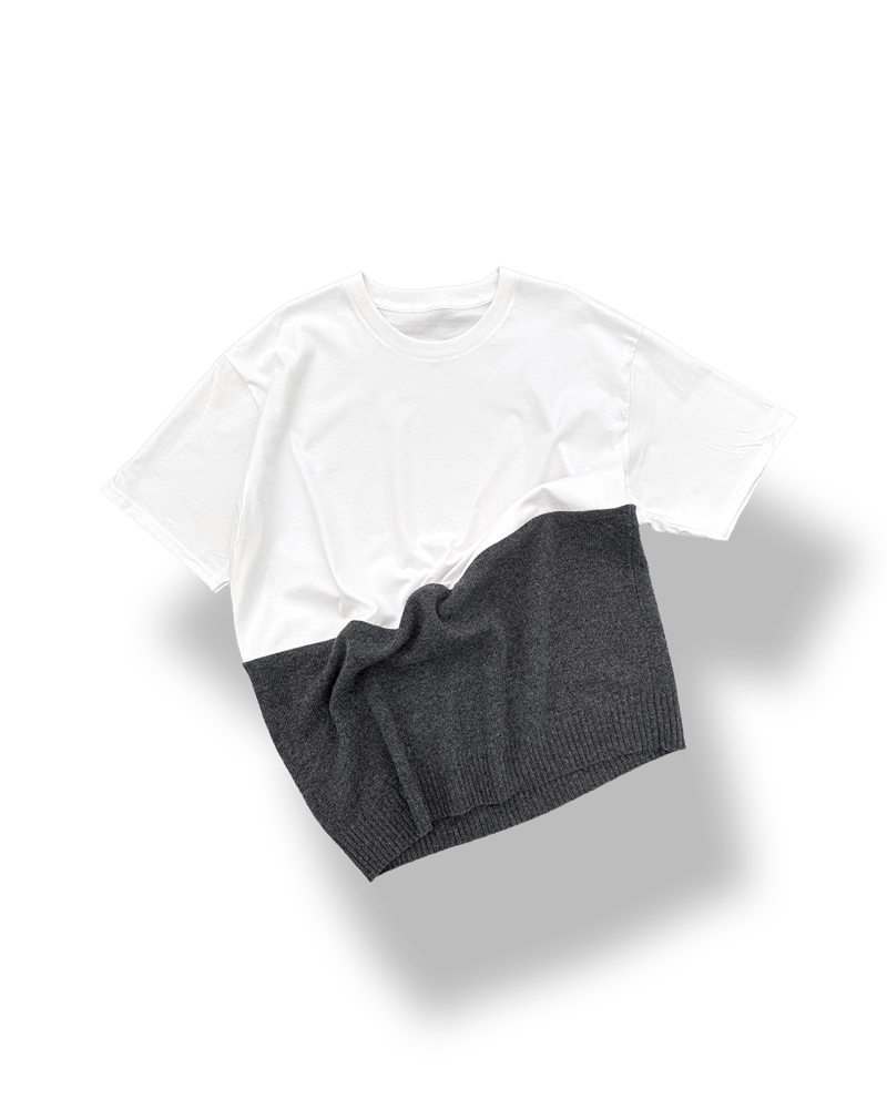 Image of Split Knit T-shirt