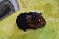 Image 1 of SECONDS- Guinea pig brooch - brown black