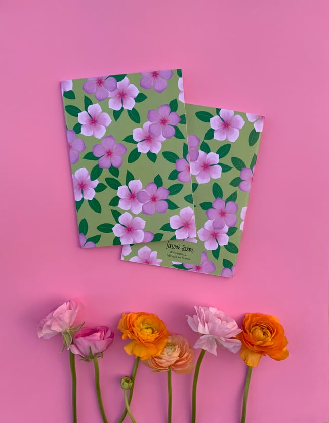 Carnet de dessin A5 - Rose Avril